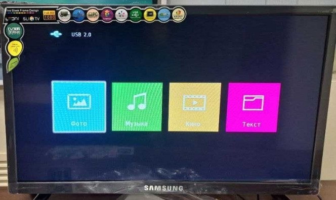 Телевизор: Slim TV24 Samsung T2 FULL HD 12/220v. 2023 Монитор. Харьков - изображение 2