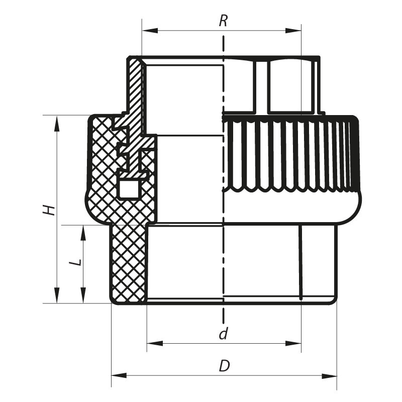 Соединительная муфта ВР 50x1.1/2F PPR Koer K0092.PRO (KP0110) Киев - изображение 2