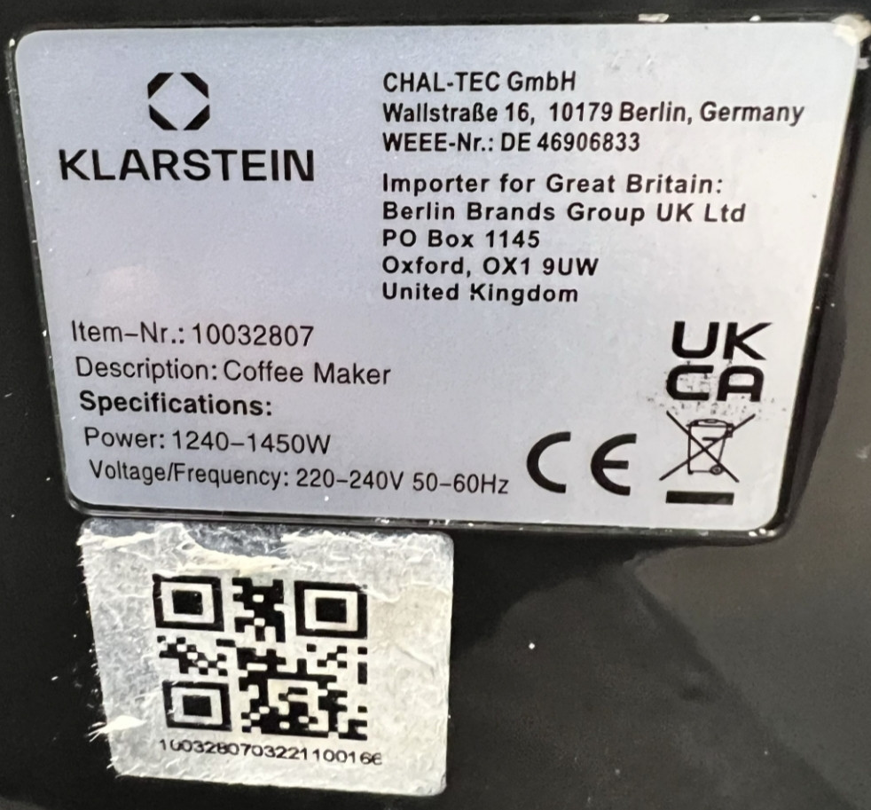 Кофеварка Рожкова Klarstein Bella Vita 10032807 Киев - изображение 1