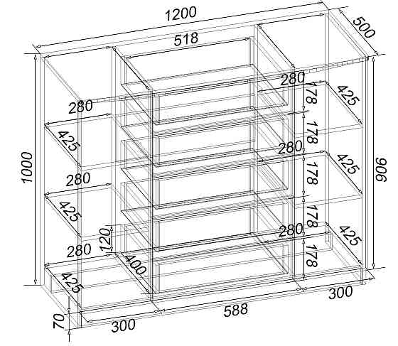Комод №5, Самоа Димчастий, 1200/450/1000 Львів