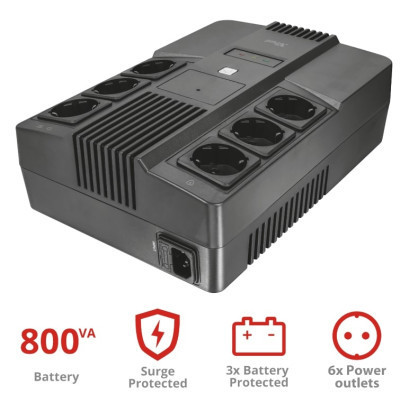 Источник бесперебойного питания Trust Maxxon 800VA UPS (23326_TRUST) Винница - изображение 5