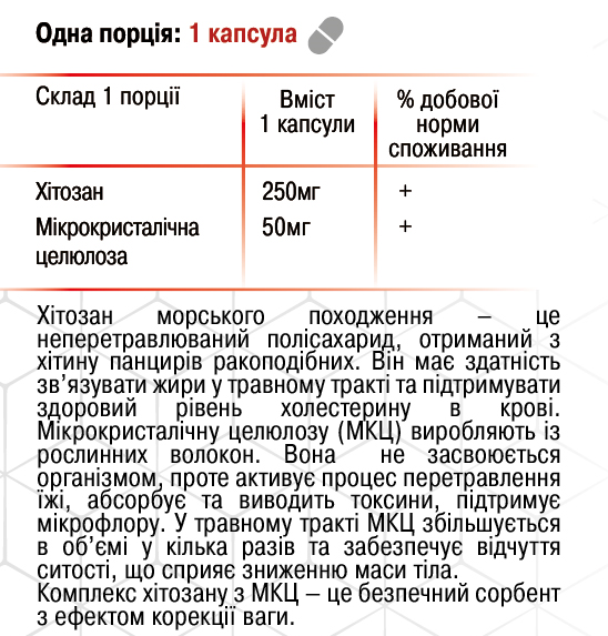 Хітозан / ТМ Грін-Віза / 90 капсул Київ - фото 4
