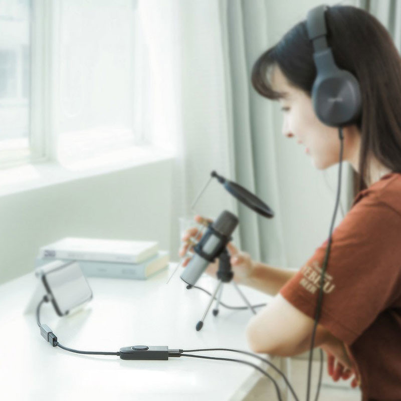 Звукова карта USB AUX jack, 2*TRS (Mic + Ear) SSS1629 Ugreen Чорна CM129 Вінниця - фото 8