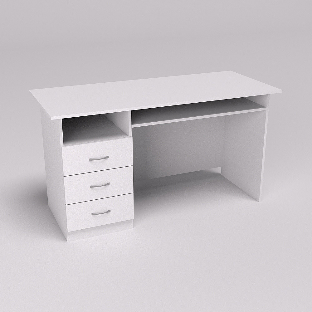 Стіл офісний ОСП-3, Білий, 1400/600/760 Львів - фото 1