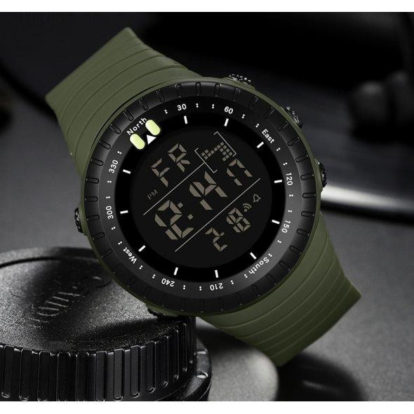 Водостійкий тактичний кварцовий годинник Sanda Bike Green Вінниця - фото 3