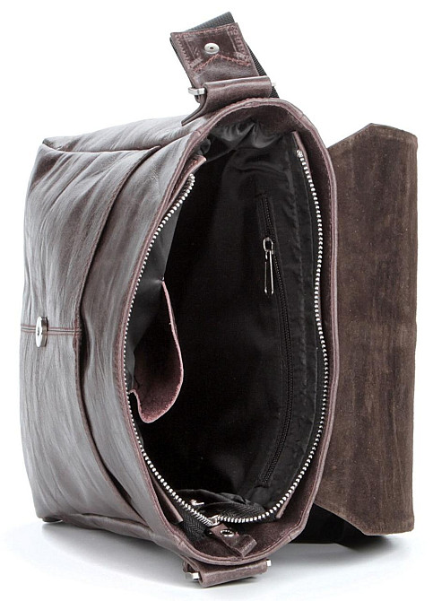 Сумка кожаная Коричневая (SHVIGEL) Киев - изображение 13