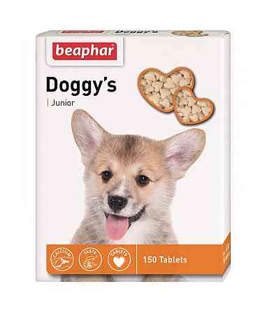 Вітаміни Beaphar Doggys Junior для собак, таблетки №150 (форма сердець) Вінниця