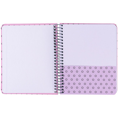 Блокнот Axent на спіралі В6 120 аркушів, клітинка, тверда обкладинка, рожевий (8461-1-A) Вінниця - фото 3