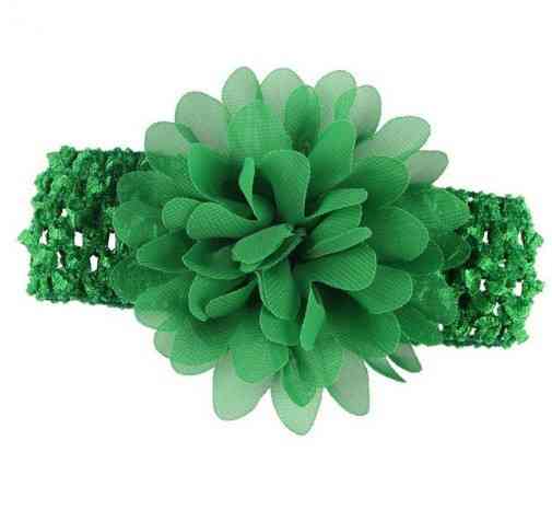 Дитяча зелена пов'язка на голову - окружність голови приблизно 26-50см, діаметр квітки 10см Київ