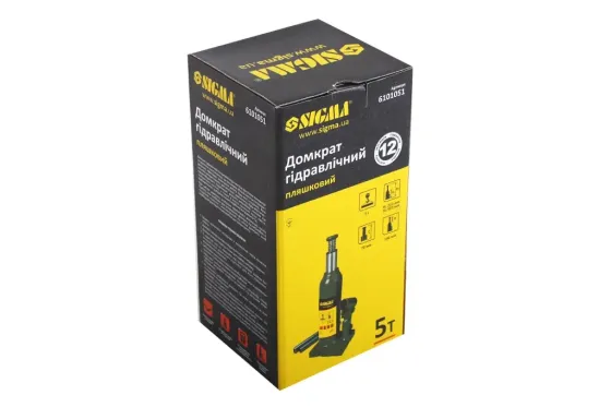 Домкрат гідравлічний 5 т 210-420м Sigma з передохром клапаном Вінниця