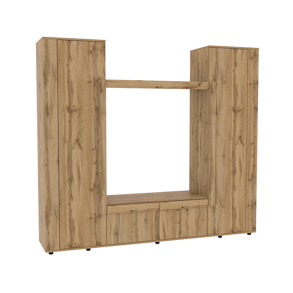 Стенка в гостиную под ТВ Эхо-4, Дуб Аппалачи, 2080х420х1850 Львов - изображение 1