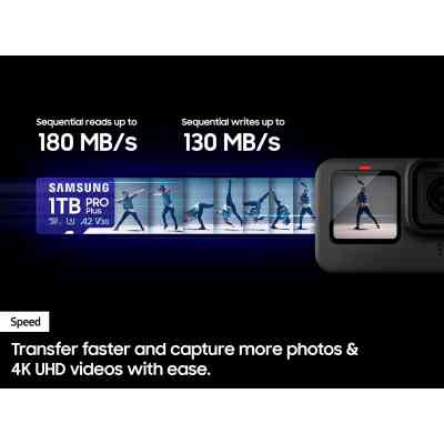 Карта памяти Samsung 256GB microSDXC class 10 UHS-I U3 V30 Pro Plus (MB-MD256SB/WW) Винница