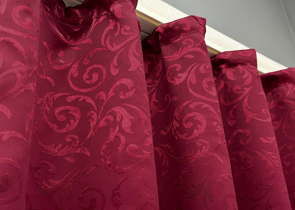 Комплект коротких штор VR-Textil Блекаут № 1099ш Бордовий 130х170 см 2шт (35-0391) Київ - фото 8