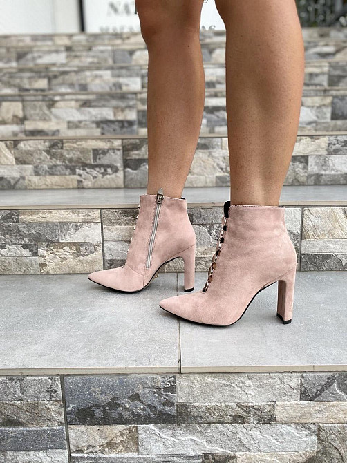 LIRIO Черевики жіночі LIRIO пудра натуральна замша 38р. каблук 9см ( /95-9551) Коломыя - изображение 5