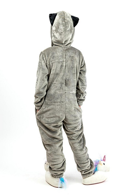 Кігурумі дитячий і підлітковий "Єнот", пижама -  комбінезон домашній на блискавці топ Київ - фото 3