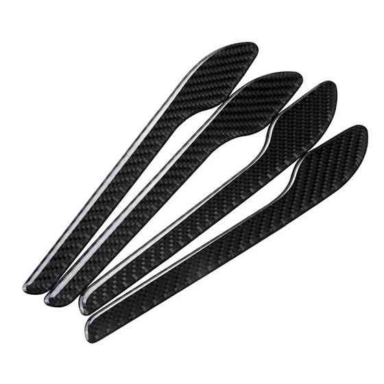 Захисні наліпки на автомобільні ручки Aim Carbon Fiber Anti-scratch (для Tesla Model 3, Y, Карбон, 4шт) Николаев