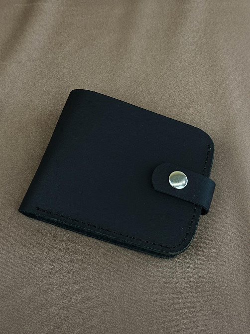 Класичний гаманець із натуральної шкіри SD006 (Чорний) Суми - фото 1