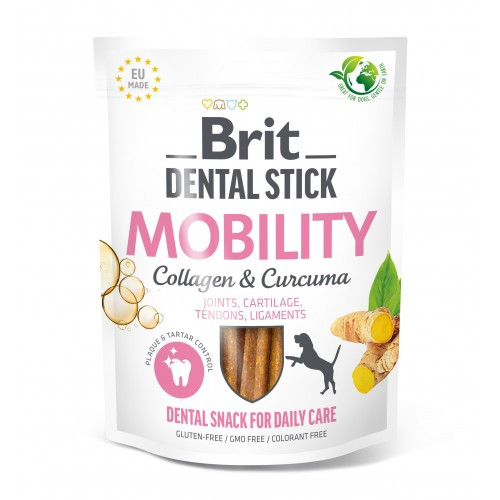 Ласощі Brit Dental Stick Mobility для дорослих собак з колагеном і куркумою для мобільності суглобів 7 шт 251 г Київ - фото 1