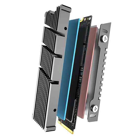 Радиатор для охолодження SSD M.2 2280 з термопрокладками Київ