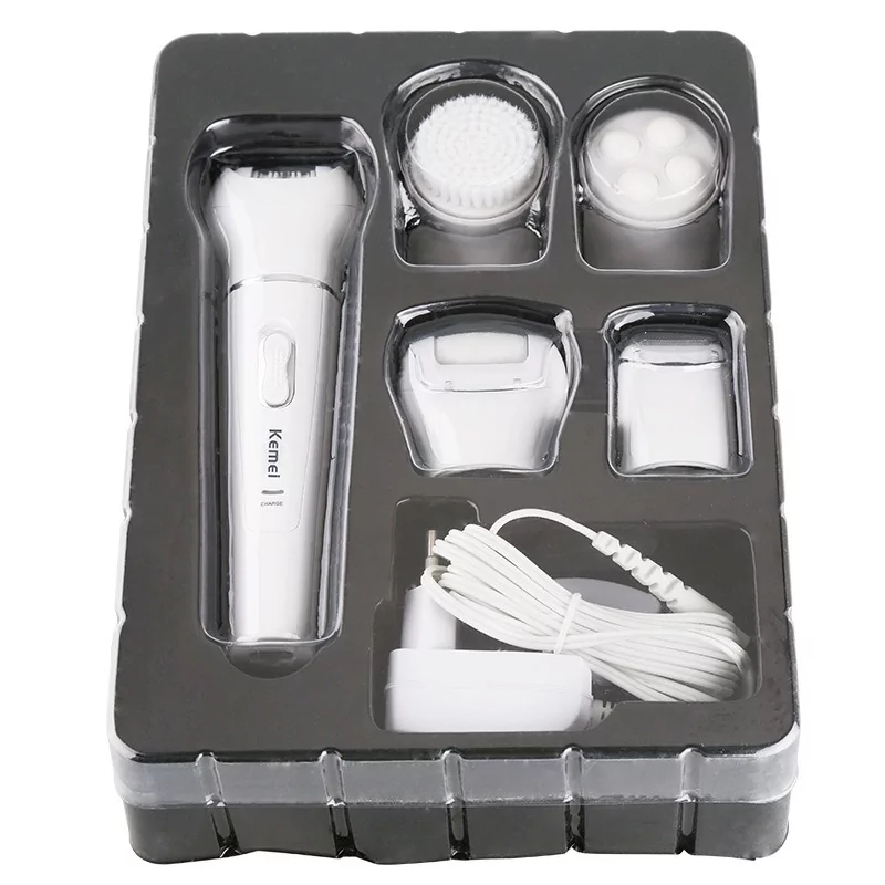 Епілятор акумуляторний Kemei KM-2199 5в1 Білий Київ - фото 9