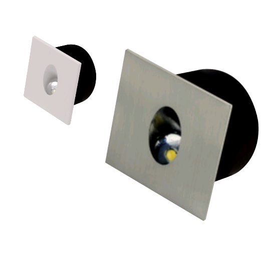 Врезной светильник для подсветки ступеней LED 3W Zumrut матовый хром Одесса - изображение 1