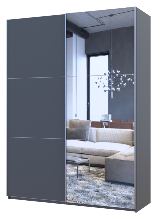 Шкаф-купе двухдверный Doros G-Caiser 160х60х240 см Графит/1 Зеркало (DRS-011032) Львов