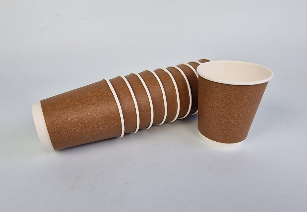 Стакан картонний 2-шаровий Коричневий 300 мл (8oz) (20 шт.) Харків - фото 1