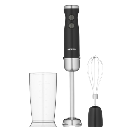 Блендер погружний 600W + чаша 600мл + вінчик чорний-сріблястий HBG-600BWH Ardesto Житомир - фото 1