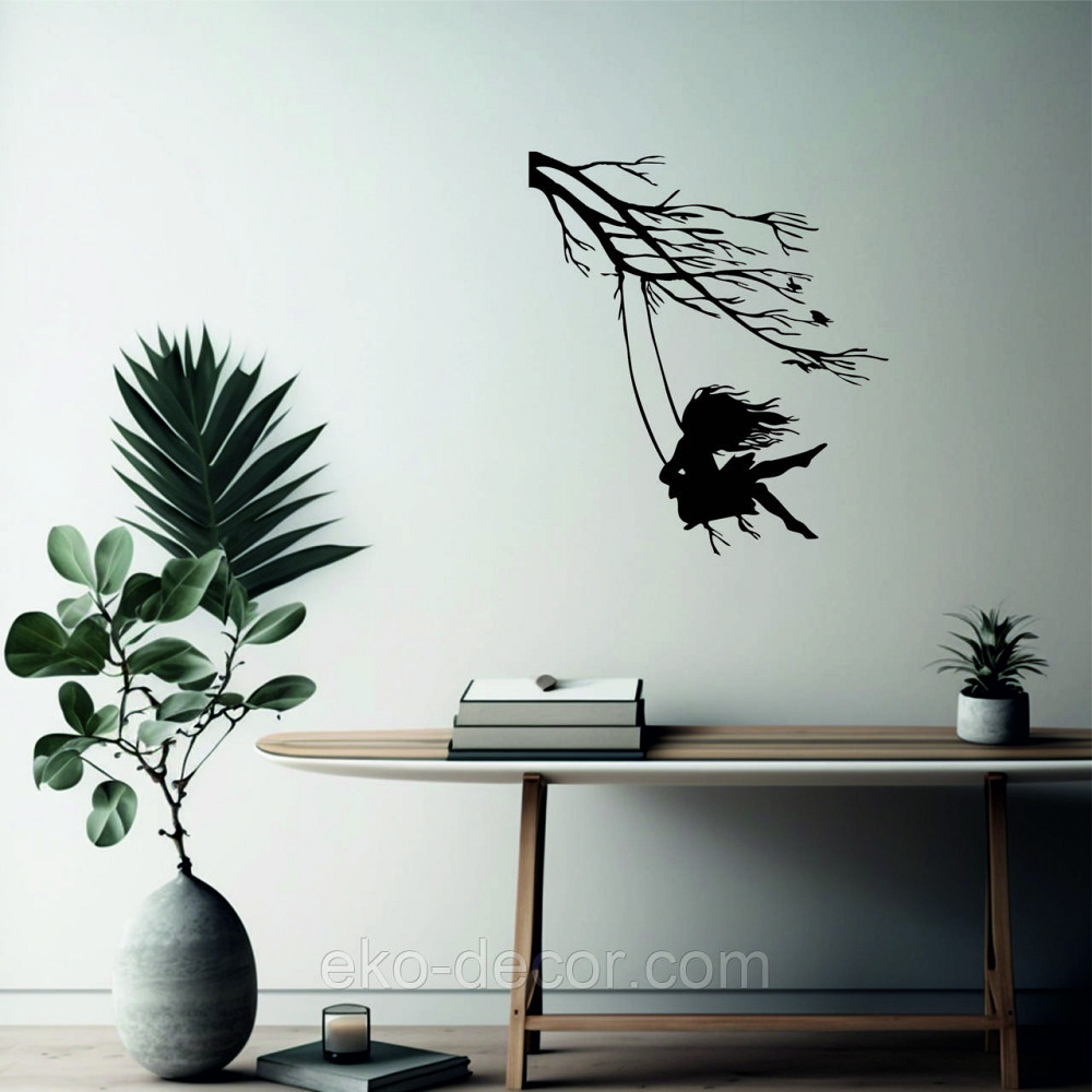 Декоративне настінне Панно «Дівчинка та голуб» Декор на стіну 70*62 см, Чорний Київ - фото 6