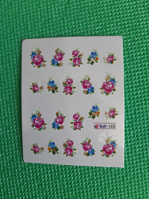 Слайдеры на ногти розы - размер стикера 6*5см, инструкция по применению есть в описании товара Киев - изображение 1