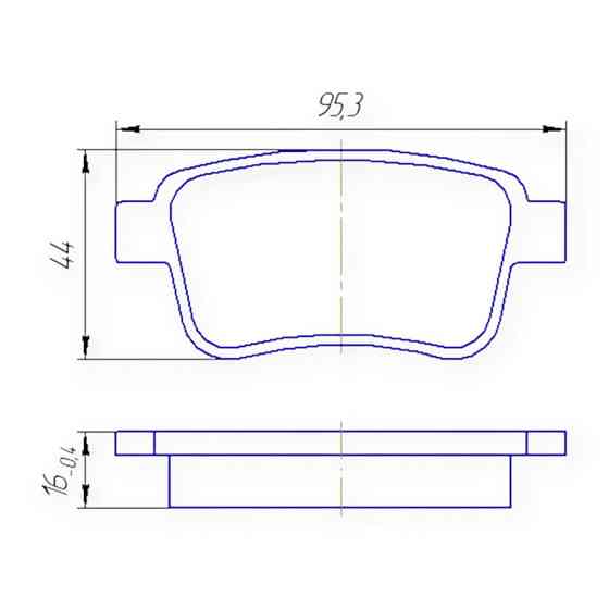 Колодки задние Renault Kangoo 08-, Mercedes-Benz Citan (415) тормозные Мукачево