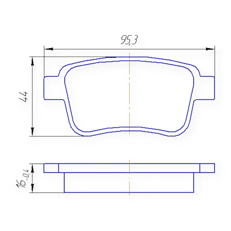 Колодки задние Renault Kangoo 08-, Mercedes-Benz Citan (415) тормозные Мукачево - изображение 1