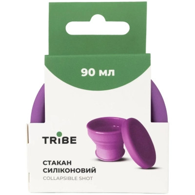Чашка туристическая Tribe Collapsible Shot 90 мл з кришкою, plum (T-FF-0030-plum) Винница - изображение 4