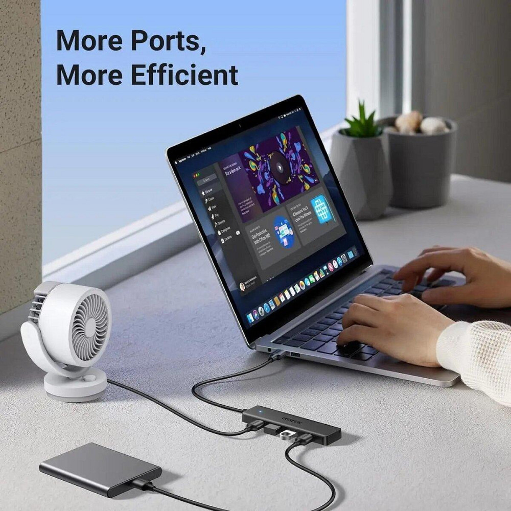 Хаб адаптер перехідник UGREEN 4-Port USB 3.0 Hub UGR-25851 Одеса - фото 7