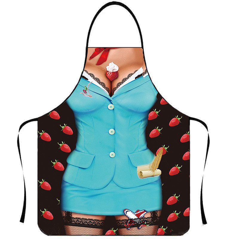 Фартук с приколом женщина с клубничкой 75 на 60 см разноцветный Киев - изображение 1