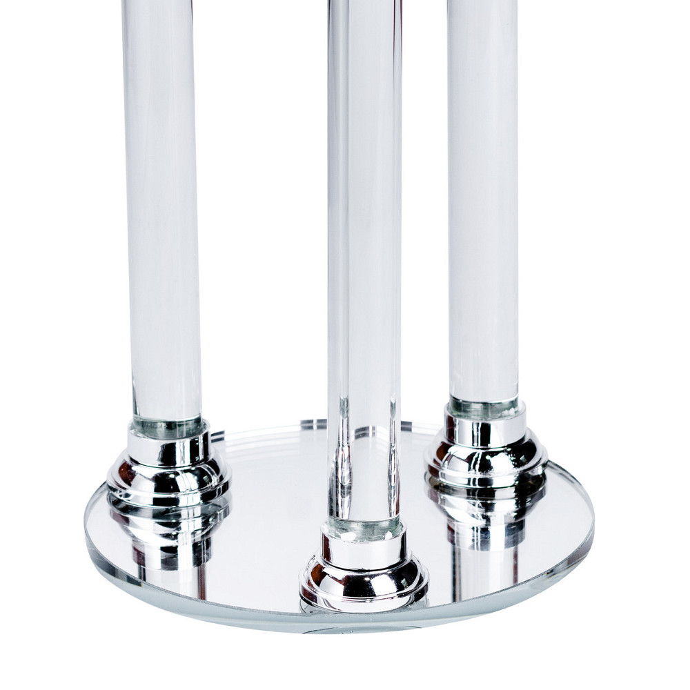 Стеклянный подсвечник на 3 свечи, высота 36.5 см Киев - изображение 4