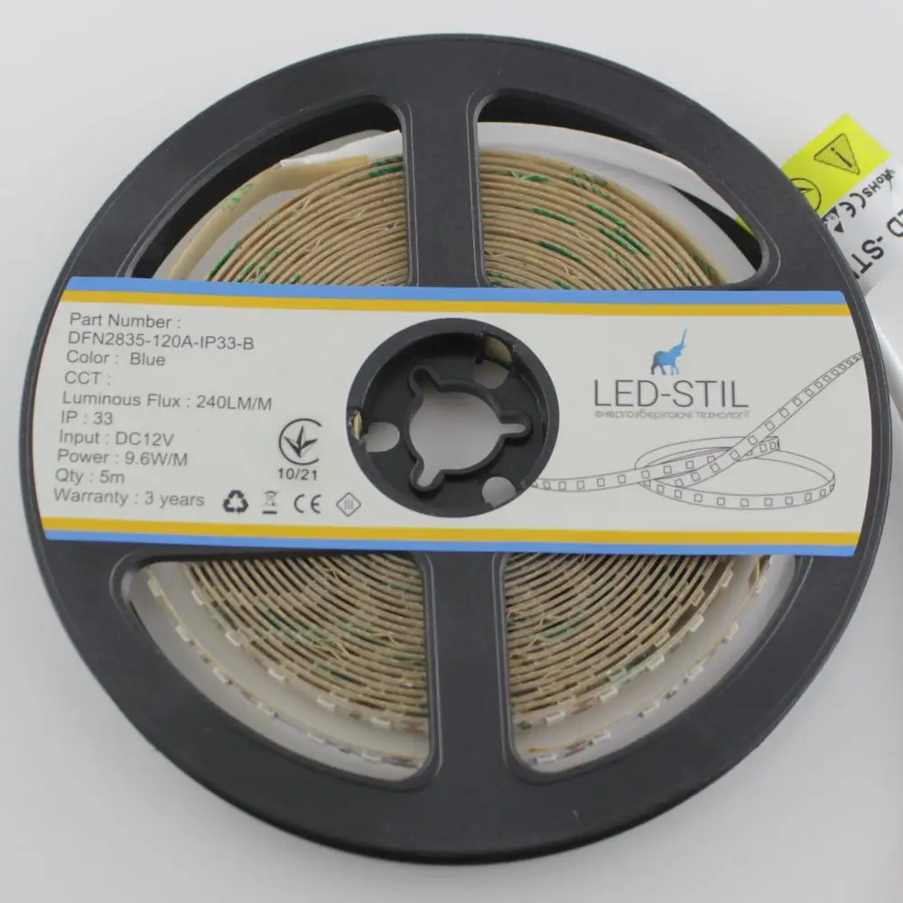 LED-STIL LED стрічка LED-STIL 2835 120 шт, DC 12V, 9,6 W, IP33, синій колір світіння Киев - изображение 7