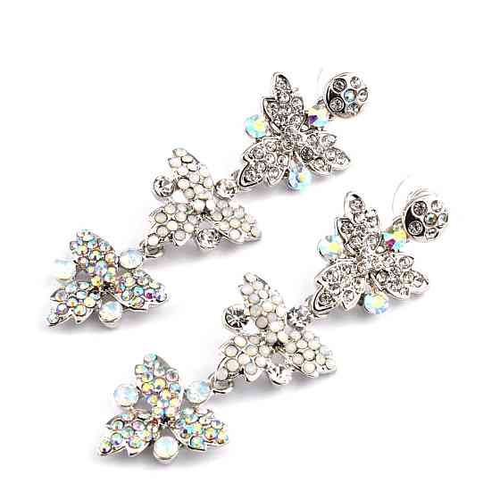 Серьги вечерние со стразами СГ3880-1 Киев