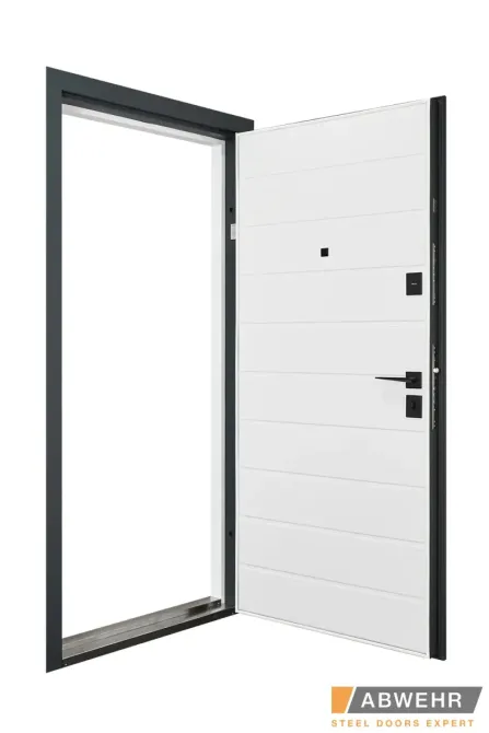 Вхідні двері Abwehr Defender Solid 0/RAL 7021Т + Білий 960*2050 мм Вхідні двері для приватного будинку Київ - фото 3