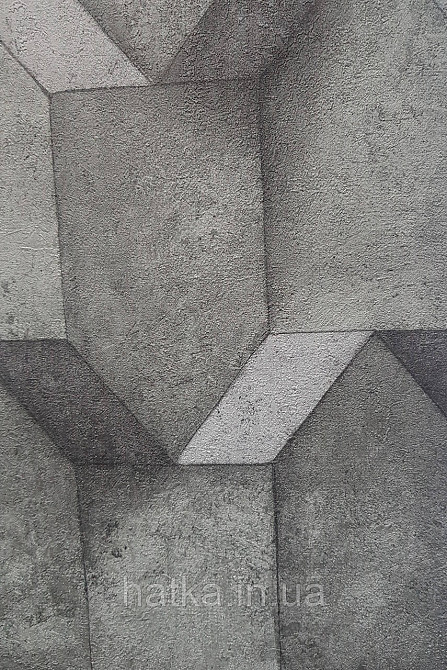 Обои виниловые на флизелине AS creation The Bos 0.53х10 геометрия фигуры структурные черные серые 3д Киев - изображение 1