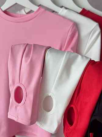 Жіночий повсякденний базовий лонгслів мікродайвінг Червоний Одеса