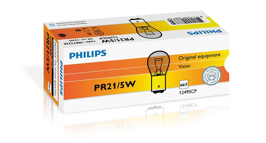 Вказівна лампа розжарювання PHILIPS 12495CP PR21/5W 12V 21/5W BAW15d Red Харків - фото 6