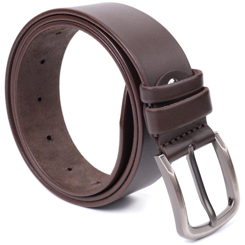 Стильний чоловічий ремінь із натуральної шкіри Vintage 20805 Коричневий Київ - фото 7