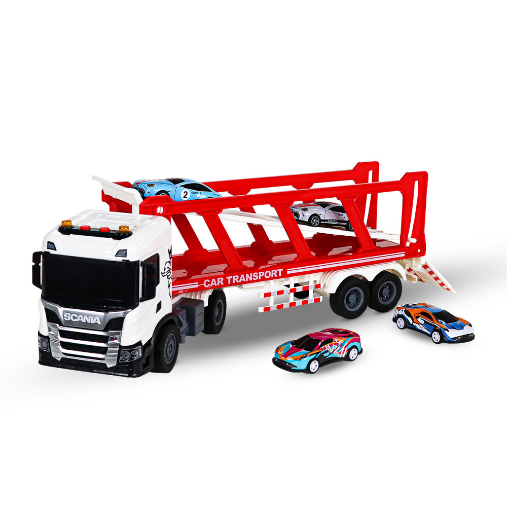 Ігровий набір серії Large Truck – Автоперевізник Scania (4 машини, світло, звук) Дніпро - фото 12