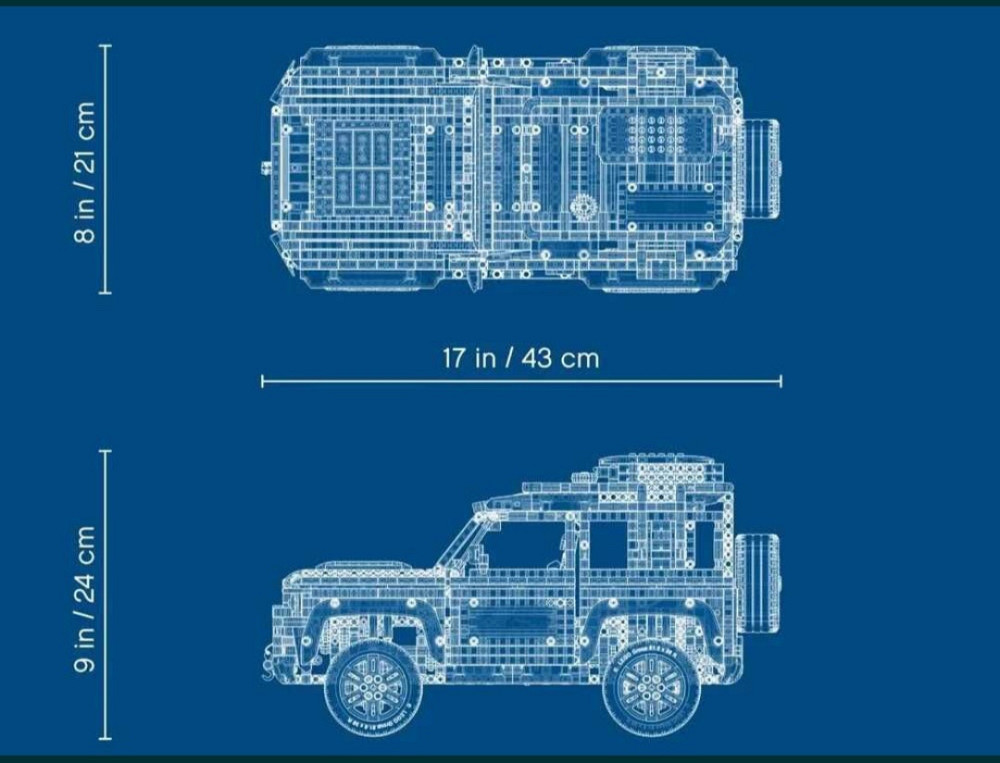 Конструктор машинки Technic Land Rover Defenderр 2573 детализ масштабное 1:10 Ленд Ровер Дефендер Киев - изображение 8