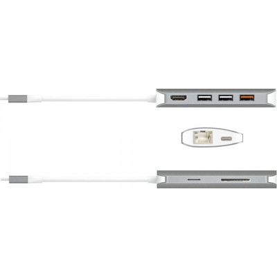 Порт-репликатор J5create Dock-Station USB-C 9-in-1 (хаб/HDMI/PD/картридер) (JCD383-N) Винница - изображение 3