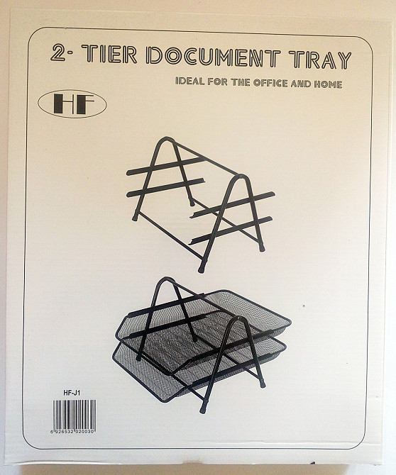 Лоток для документов горизонтальный, металлический черный, 2 секции Павлоград - изображение 3