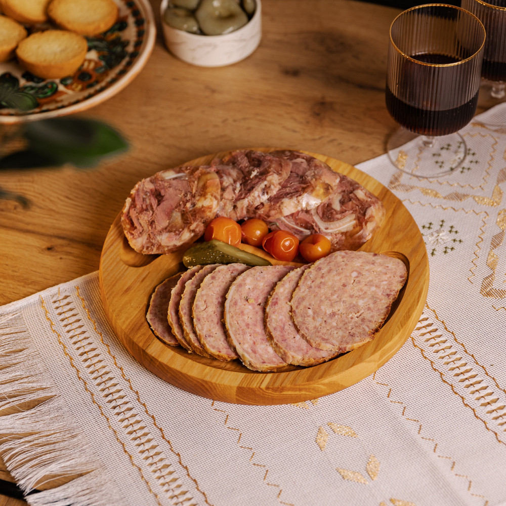 Lugi Менажниця дерев'яна 25 см кругла на 2 секції T45W250 Киев - изображение 4