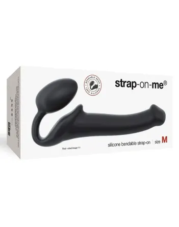 Безремінний страпон Strap-On-Me Black M, повністю регульований, діаметр 3,3 см Львів