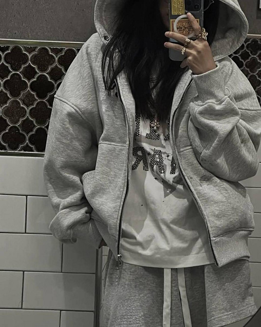 Жіноче топове оверсайз худі з яскравим принтом двонитка Одеса - фото 5